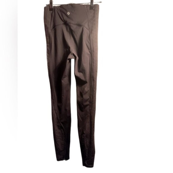 Lululemon Strength & Sweat Tight Black Stretch Athletic Yoga Run Leggings 4 - Picture 4 of 4